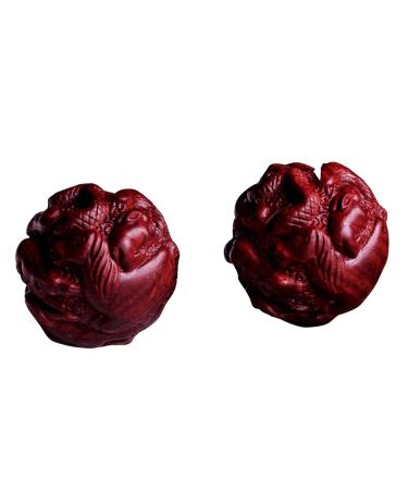 Unbit Baoding Ball Ball Stretcher Magnetic Stress Ball Massage the Fitness Ball turn the ball hand to play the game of zodiac signs to guarantee the ball (color: 50mm)