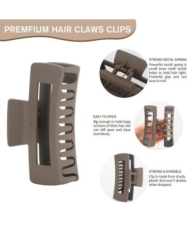 10Pcs Non-Slip Matte Hair Claw Clips for Thick Thin Hair - Strong & Cute Clips for Women and Girls - Buy Online on GoSupps.com