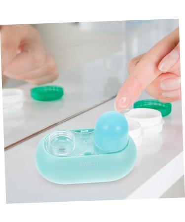 ABOOFAN Contact Lens Cleaning Container Set - Portable PVC Holder for Electrical Lenses - Cute Blue Travel Case (8x6x4cm) - Buy Online on GoSupps.com