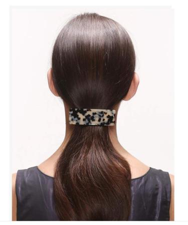 Premium French Hair Clips for Ladies - 2 Pack Large Automatic Clips in Ivory and Tortoise | Thick & Thin Hair Patent Pattern - Buy Online on GoSupps.com
