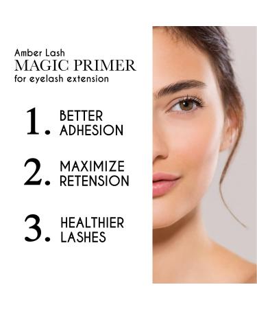 Amber Lash Magic Primer 180ml - Gentle Eyelash Extension Primer for Strong Adhesive Bonding | Removes Makeup Residue, Oil & Dust - Buy Online on GoSupps.com