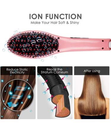 Bienna Professional Hair Straightener & Brush | Dual Voltage Ceramic Comb for Silky Styles | 450 Auto Shut Off - Buy Online on GoSupps.com