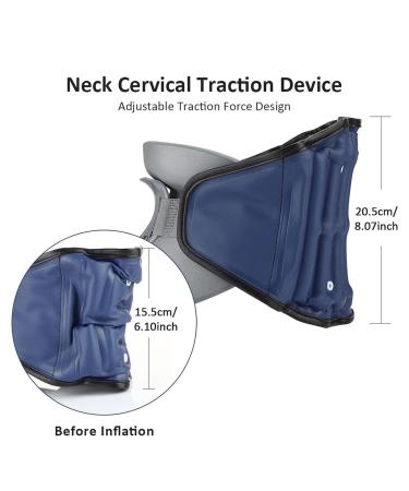 Neck Traction Devices - Neck And Shoulder Relaxer | Cervical Neck Traction Device | Air Pump Neck Stretcher | Inflatable Neck Stretching Device | Adjustable Neck Traction Devices Posture Corrector - Buy Online on GoSupps.com