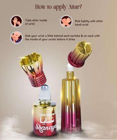 Adil.qadri Shanaya Attar for Men & Women | Arabic & French Blend | Chocolate Amber & Wood Fragrance Notes | Long-Lasting Non-Alcoholic Roll-On Attar | Ideal Gift |5.5ML Pack - Buy Online on GoSupps.com
