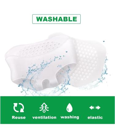 Gel Front Foot Pads - 2 Pairs Silicone Forefoot Shoe Inserts for Pain Relief Callus Prevention Unisex Comfort - Buy Online on GoSupps.com