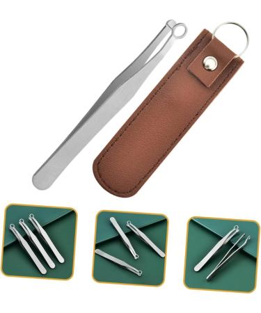 Ipetboom Round Nose Hair Clip Tweezers Set - Facial Hair & Beard Grooming Tools for Men & Women - Stainless Steel Nasal Trimmer & Eyebrow Clipper - Buy Online on GoSupps.com