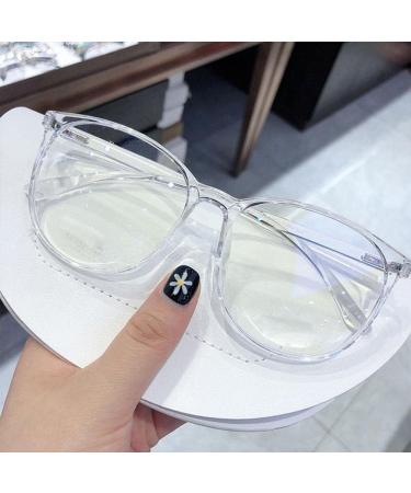 Buy GXFCAI Vintage Transparent Computer Glasses - Anti Blue Light Round Frames for Clear Vision - Buy Online on GoSupps.com