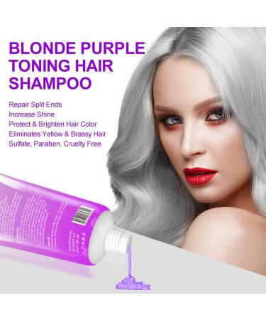 JAWSEU Purple shampoo for blonde hair hair care styling tool blonde toning purple shampoo for bleached and highlighted hair eliminates brassy blonde toner for women and men 100 ml - Buy Online on GoSupps.com