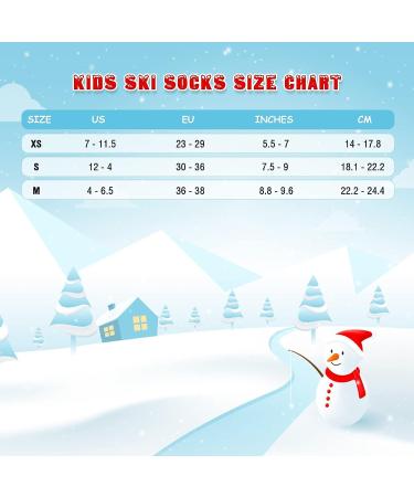 KRLAO Kids Ski Socks - 2 Pairs of Warm & Soft OTC Snow Socks for Toddlers | Ideal for Winter Skiing & Snowboarding - Buy Online on GoSupps.com