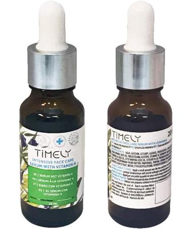 TiMELY Intensive facial serum with vitamin H 20 ml biotin vitamin E macadamia oil stimulates recovery processes protects against excessive water - Buy Online on GoSupps.com