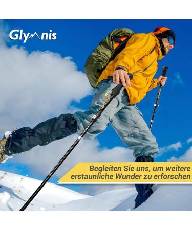 Glymnis Adjustable Hiking Sticks - 7075 Aluminum Trekking Poles (110-130cm) with Rubber Buffers - Lightweight & Durable Walking Sticks for Outdoor Adventures - Buy Online on GoSupps.com