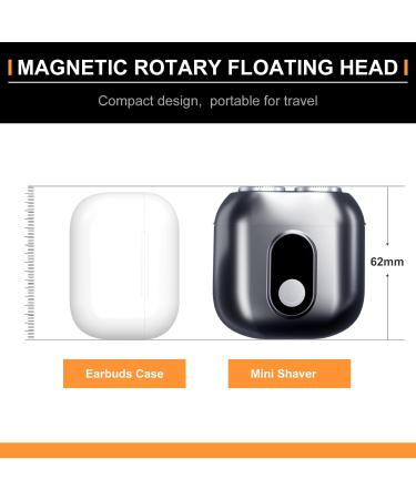 Mini Rotary Shaver for Men - Self-Sharpening Steel IPX6 Waterproof Rechargeable Electric Shaver with Type-C Charging & Storage Bag - Perfect Gift - Buy Online on GoSupps.com