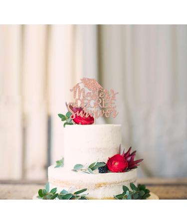 Masters Graduation Decorations 2023 Master's Degree Survivor Cake Topper Congrats Masters Decor Master Grad Master Graduation Party Decorations Rose Gold Glitter - Buy Online on GoSupps.com
