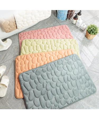 Comfort Collections Violet Bathrocking Set - Slip-Resistant Soft Memory Foam Toilet & Bathroom Carpet - Pebble Design 2-Part International Shipping Available - Buy Online on GoSupps.com