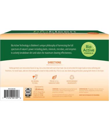 Biokleen Citrus Essence Dryer Sheets - 160 Eco-Friendly Fabric Softener Sheets - Buy Online on GoSupps.com