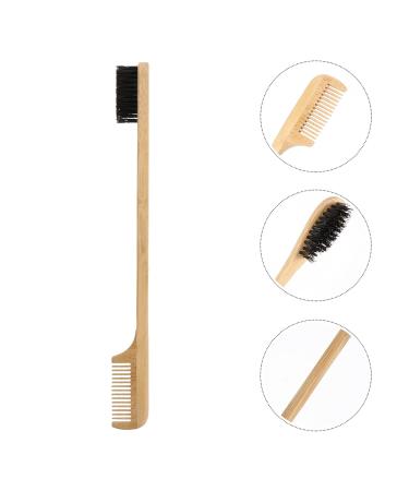 Eyebrow Comb with Wooden Handle - Bamboo Eyebrow Trimming Brush and Eyelash Grooming Comb for Perfect Brows - Buy Online on GoSupps.com
