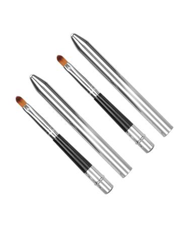 2pcs Retractable Lip Brush - Portable Multipurpose Makeup Applicator for Perfect Lips | Ergonomic Design & Aluminium Tube - Buy Online on GoSupps.com