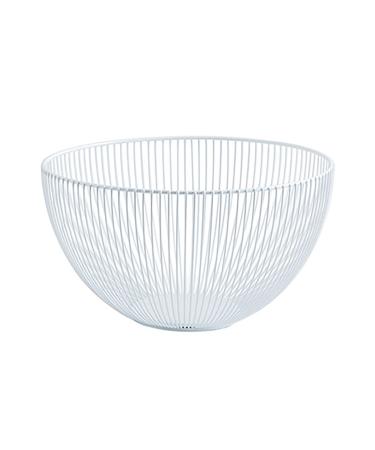 Fruit Basket Bowl Stainless Steel Fruit Vegetable Storage Bowls Kitchen Baskets Fruit Basket Minimalism Storage Baskets Organization Fruit Bowls (Color : White)