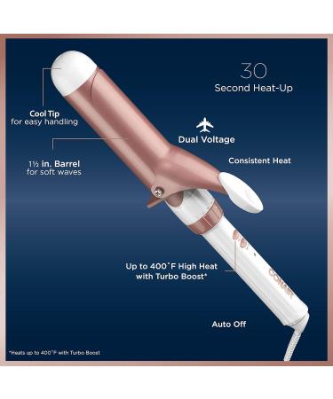 Buy Double Ceramic 1 1/2-Inch Curling Iron | 1 Inch Barrel | International Shipping Available - Buy Online on GoSupps.com