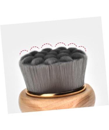 IWOWHERO Facial Cleansing Brush Wooden Skin Scrubbers Blue Headpiece Facial Scrub Brush Cleaning Brush Microfiber Brush Wood Skin Wash Brush Natural Face Sponge Brush Bamboo - Buy Online on GoSupps.com