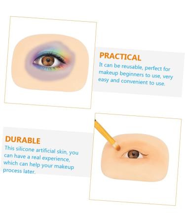 VINTORKY Practical Eye Skin 1 Set Makeup Practice Skin Eyeshadow Eye Makeup Training Skin Thick Eye Makeup Board Portable Mold - Buy Online on GoSupps.com