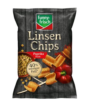 Buy Funny Frisch Lentil Chips Paprika - Pack of 12 (12 x 90g) | International Shipping Available - Buy Online on GoSupps.com