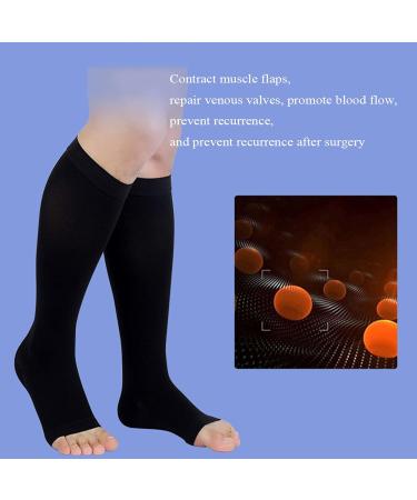 Men's Compression Socks Varicose Socks Medical Support Gradient Compression for Aid Circulation Aching Legs Mild Swelling for Travel Athletes Sports Black XL (Flesh Large) - Buy Online on GoSupps.com