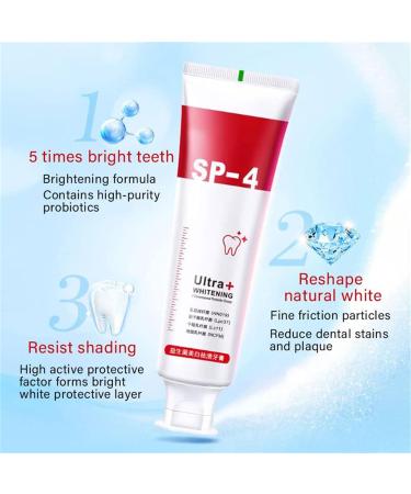 2023 Sp-4 Toothpaste Sp-4 Super Probiotic-4 Toothpaste Whitening and Stain Removal Deep Cleaning Toothpaste Fresh Breath Toothpaste - Buy Online on GoSupps.com