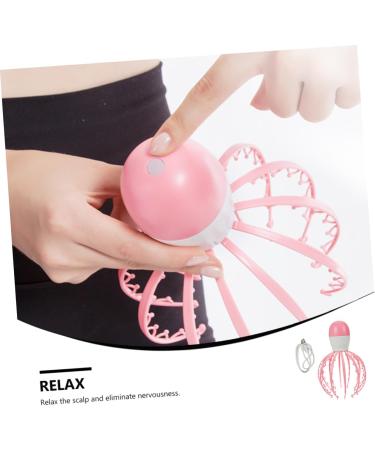 Buy Sewoart Head Massage Device - Scalp Shampoo Brush with Tingling Hair Stimulation | Pink Baby Octopus Design - Buy Online on GoSupps.com