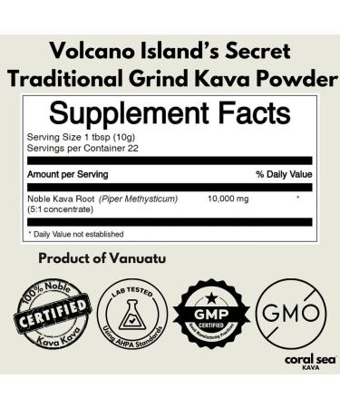 Kava Powder Noble Kava Kava Root Drink Vanuatu Traditional Grind Tea Calming Uplifting Heady Strong Natural Bitter Flavor Volcano Island's Secret 8oz Volcano Island's Secret 8 Ounce (Pack of 1) - Buy Online on GoSupps.com