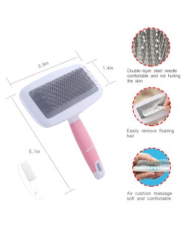 Crafterlife Small Animal Pet Grooming Kit - Shedding Slicker Brush, Massage Glove, Comb, Nail Clipper Trimmer - for Rabbit, Puppy, Kitten, Guinea Pig, Hamster, Ferret (Pink) - Buy Online on GoSupps.com