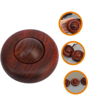 Gogogmy Wooden Hand Rings Massage Balls - Thai Massage Device for Back & Fitness | Gentle Rolling UFO Mahogany Massage Tool - Buy Online on GoSupps.com