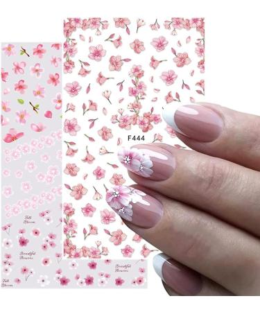Colorful Cherry Blossom Nail Art Sticker Decals - 8 Sheets - Buy Online on GoSupps.com