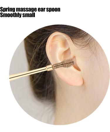 Portable Ear Wax Removal Tool Set - U Shape Ear Spoons | Spiral Ear Cleaner Tools - Yellow - Buy Online on GoSupps.com