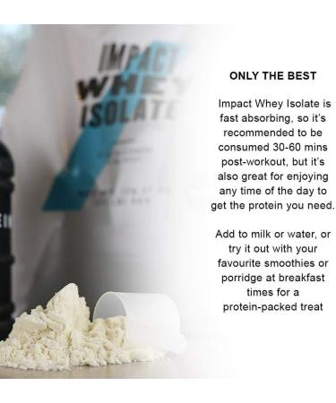 Buy MyProtein Impact Whey Isolate - 2.5kg Chocolate 22g Protein Low Fat & Carbs - International Shipping Available! - Buy Online on GoSupps.com