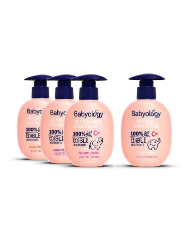 Babyology Organic Baby Lotion - 100% Edible Ingredients - Safe & Natural Moisturizer for Newborns - Non-Toxic Formula - Eczema - 13.5 Fl Oz (1 Pack) - Buy Online on GoSupps.com