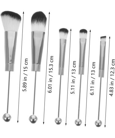 MUSISALY 5pcs Eyeshadow Brush Eye for Eyeshadow Blush Brush Eye Makeup Eye Shadow Makeup Brow Brush Metal - Buy Online on GoSupps.com