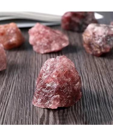 PacuM Wholesale Natural Strawberry Quartz Raw Rough Gem Unshaped Raw s for Loose Gem Raw 8pc LUZONGYUYIN - Buy Online on GoSupps.com