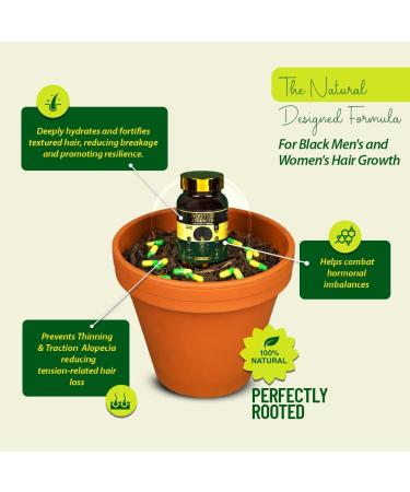 Rooted Strength Hair Growth Vitamins Hair Vitamins for Black Women & Men with DHT Blocker & Collagen Advanced Biotin for Hair Growth Women 60 Capsules 1-Month Supply for Thicker Stronger Hair - Buy Online on GoSupps.com