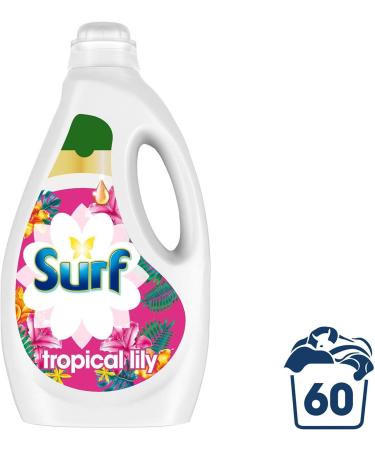 Surf Concentrated Liquid Detergent Long Lasting Fragrance and Made with Natural Essential Oil Tropical Lily or Coconut Bliss Family Pack 1.62 Litre 60 Washes (Tropical Lily Buy 2) - Buy Online on GoSupps.com