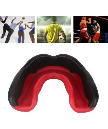 Buy Sports Mouth Guard for Basketball Football & Lacrosse - Soft Silicone Tooth Protection in Red & Black - Buy Online on GoSupps.com