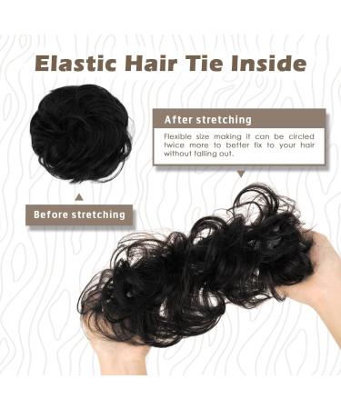 Buy BARSDAR 100% Real Hair Part Hair Tie - 32g Curled Messy Bun Extensions for Women & Girls - Large Full Updos - Black - 1 PC - Buy Online on GoSupps.com