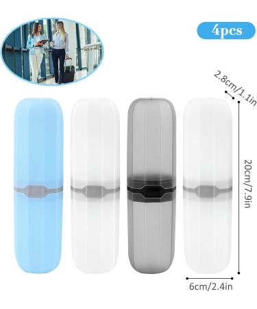 NVIYAM 4-Part Travel Toothbrush Case | Portable Toothbrush Holder & Protective Cover for Camping Travel Family & Business - 4 Colors Available - Buy Online on GoSupps.com