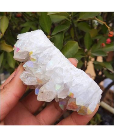 Natural Crystal Rough 230g Crystal Cluster Natural Aura Angel Quartz Cluster Plating Gemstone Cluster fengshui - Buy Online on GoSupps.com