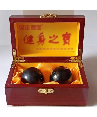 Unbit baoding ball stressball stress balls for adults 2-Set marble-baoding balls Chinese health exercise massage ball for hands stress relief (color: a)