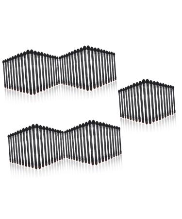 Healeved 100 Pcs Double Eye Shadow Makeup Women Makeup Brush Women Eye Shadow Brush Makeup Sponge Nylon Black
