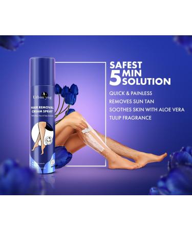 Painless Depilatory Spray for Women's Body Hair Removal - 6.76 Fl Oz | Smooth Legs Hands Underarms & Back - Buy Online on GoSupps.com