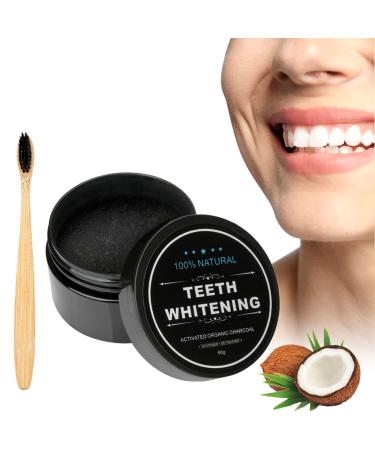 Dental care powder toothpaste powder with toothbrushes natural coconut activated carbon powder tooth whitening teeth whitening powder brightening toothpaste for tooth whitening & tooth cleaning