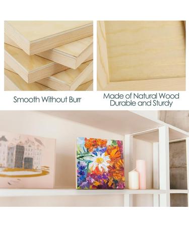 LotFancy Cradled Wood Panels 8x8 - 6 Pack for DIY Painting Craft | Square Wooden Canvas Boards - 9 Primed Canvases, 1 Tape Roll - Buy Online on GoSupps.com