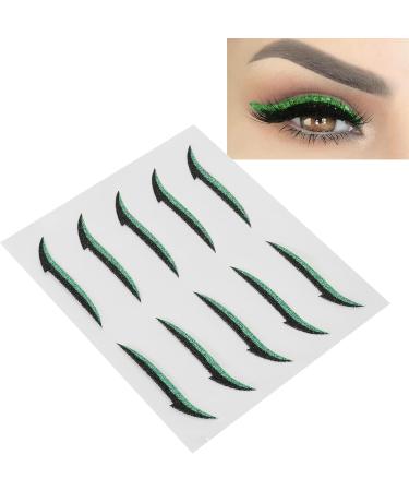 Verdant Touch Reusable Colorful Eyeliner Stickers Eye Makeup Tool for Weddings Dance Parties Waterproof Green - Buy Online on GoSupps.com